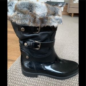 Stuart Weitzmam Faux Fur-lined Moto Snowflake Boot